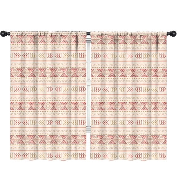 Blackout Kids Curtains,Boho Bohemia Geometric Line Art Childrens Insulated Curtains Set Of 2,Bedroom Essentials,Toddler Room Decor 52"x84"(132x213cm)