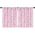 thumbnail image 1 of Blackout Kids Curtains,Pink Halloween Skulls Childrens Insulated Curtains Set Of 2,Bedroom Essentials,Toddler Room Decor 42x54in(106x137cm), 1 of 5