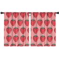 thumbnail image 1 of Blackout Kids Curtains,Pink Strawberry Plants Fruit Childrens Insulated Curtains Set Of 2,Bedroom Essentials,Toddler Room Decor 42x54in(106x137cm), 1 of 4