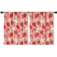 thumbnail image 1 of Blackout Kids Curtains,Pink Strawberry Plants Fruit Childrens Insulated Curtains Set Of 2,Bedroom Essentials,Toddler Room Decor 42x54in(106x137cm), 1 of 4