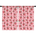 thumbnail image 1 of Blackout Kids Curtains,Pink Strawberry Plants Fruit Childrens Insulated Curtains Set Of 2,Bedroom Essentials,Toddler Room Decor 42x63in(106x160cm), 1 of 4