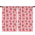 thumbnail image 1 of Blackout Kids Curtains,Pink Strawberry Plants Fruit Childrens Insulated Curtains Set Of 2,Bedroom Essentials,Toddler Room Decor 52x84in(132x213cm), 1 of 4