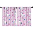 thumbnail image 1 of Blackout Kids Curtains,Pink Unicorn Space Pattern Childrens Insulated Curtains Set Of 2,Bedroom Essentials,Toddler Room Decor 42"x54", 1 of 5