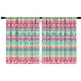 thumbnail image 1 of Blackout Kids Curtains,Pink and Blue Triangle Pattern Childrens Insulated Curtains Set Of 2,Bedroom Essentials,Toddler Room Decor 42x54in(106x137cm), 1 of 5
