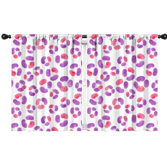 Blackout Kids Curtains,Pink and Purple Leopard Print Children's Insulated Curtains Set Of 2,Bedroom Essentials,Toddler Room Decor 42"x54"