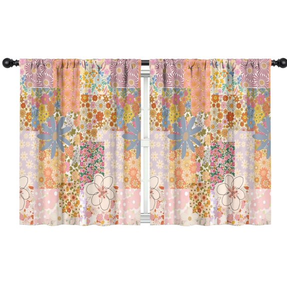 Blackout Kids Curtains,Pioneer Flower Childrens Insulated Curtains Set Of 2,Bedroom Essentials,Toddler Room Decor 42x54in(106x137cm)