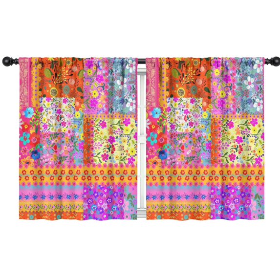 Blackout Kids Curtains,Pioneer Flower Childrens Insulated Curtains Set Of 2,Bedroom Essentials,Toddler Room Decor 42x54in(106x137cm)