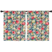 Blackout Kids Curtains,Pioneer Flower Childrens Insulated Curtains Set Of 2,Bedroom Essentials,Toddler Room Decor 42x54in(106x137cm)