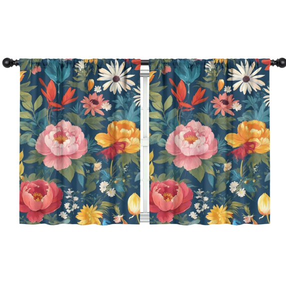 Blackout Kids Curtains,Pioneer Flower Childrens Insulated Curtains Set Of 2,Bedroom Essentials,Toddler Room Decor 42x54in(106x137cm)