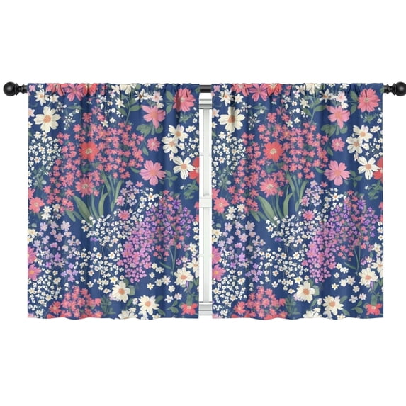 Blackout Kids Curtains,Pioneer Flower Childrens Insulated Curtains Set Of 2,Bedroom Essentials,Toddler Room Decor 42x54in(106x137cm)