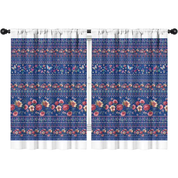 Blackout Kids Curtains,Pioneer Flower Childrens Insulated Curtains Set Of 2,Bedroom Essentials,Toddler Room Decor 42x63in(106x160cm)
