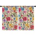 thumbnail image 1 of Blackout Kids Curtains,Pioneer Flower Childrens Insulated Curtains Set Of 2,Bedroom Essentials,Toddler Room Decor 42x63in(106x160cm), 1 of 4