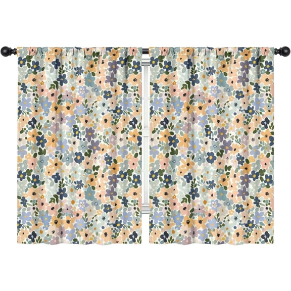 Blackout Kids Curtains,Pioneer Flower Childrens Insulated Curtains Set Of 2,Bedroom Essentials,Toddler Room Decor 42x63in(106x160cm)