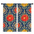 thumbnail image 1 of Blackout Kids Curtains,Pioneer Flower Childrens Insulated Curtains Set Of 2,Bedroom Essentials,Toddler Room Decor 42x84in(106x213cm), 1 of 4