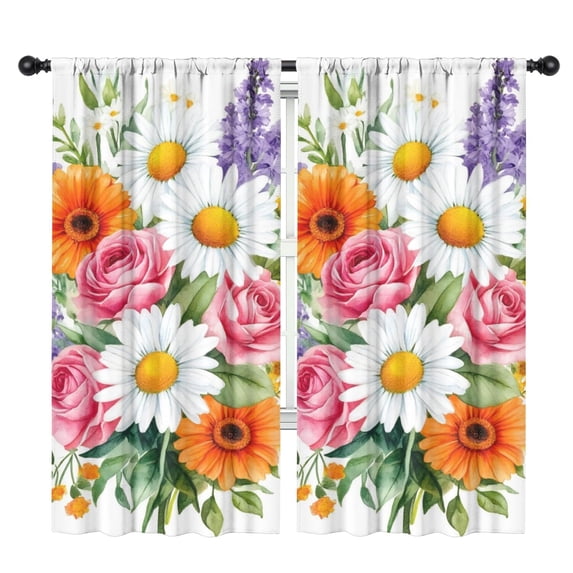 Blackout Kids Curtains,Pioneer Flower Childrens Insulated Curtains Set Of 2,Bedroom Essentials,Toddler Room Decor 42x84in(106x213cm)