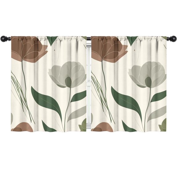 Blackout Kids Curtains,Pioneer Flower Childrens Insulated Curtains Set Of 2,Bedroom Essentials,Toddler Room Decor 52x63in(132x160cm)