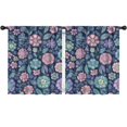 thumbnail image 1 of Blackout Kids Curtains,Pioneer Flower Childrens Insulated Curtains Set Of 2,Bedroom Essentials,Toddler Room Decor 52x63in(132x160cm), 1 of 4