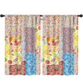 thumbnail image 1 of Blackout Kids Curtains,Pioneer Flower Childrens Insulated Curtains Set Of 2,Bedroom Essentials,Toddler Room Decor 52x84in(132x213cm), 1 of 4