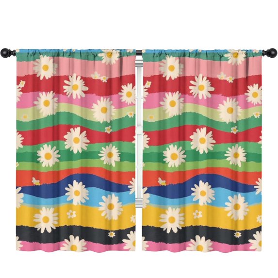 Blackout Kids Curtains,Pioneer Flower Childrens Insulated Curtains Set Of 2,Bedroom Essentials,Toddler Room Decor 52x84in(132x213cm)