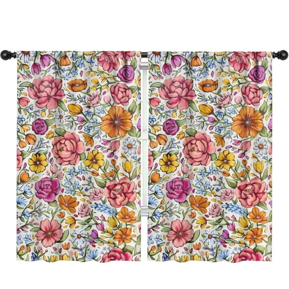 Blackout Kids Curtains,Pioneer Flower Childrens Insulated Curtains Set Of 2,Bedroom Essentials,Toddler Room Decor 52x84in(132x213cm)