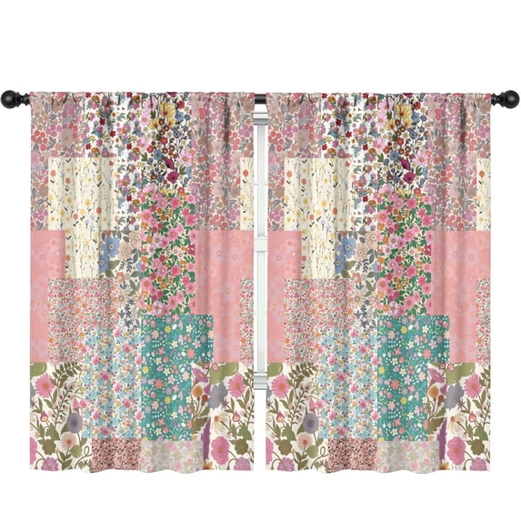 Blackout Kids Curtains,Pioneer Flower Childrens Insulated Curtains Set Of 2,Bedroom Essentials,Toddler Room Decor 52x84in(132x213cm)