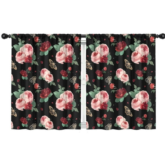 Blackout Kids Curtains,Pioneer Flower Floral Print Pattern Childrens Insulated Curtains Set Of 2,Bedroom Essentials,Toddler Room Decor 42"x54"
