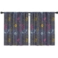thumbnail image 1 of Blackout Kids Curtains,Pioneer Flower Floral Print Pattern Childrens Insulated Curtains Set Of 2,Bedroom Essentials,Toddler Room Decor 42"x54", 1 of 5