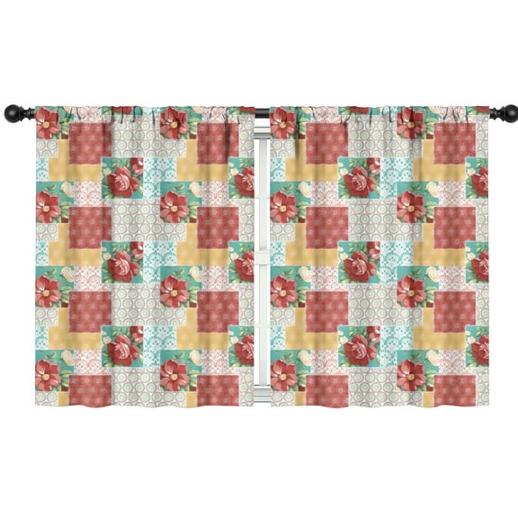 Blackout Kids Curtains,Pioneer Flower Floral Print Pattern Childrens Insulated Curtains Set Of 2,Bedroom Essentials,Toddler Room Decor 42"x54"