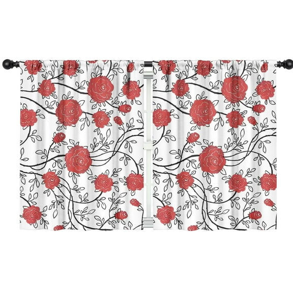 Blackout Kids Curtains,Pioneer Flower Floral Print Pattern Childrens Insulated Curtains Set Of 2,Bedroom Essentials,Toddler Room Decor 42"x54"