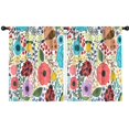 thumbnail image 1 of Blackout Kids Curtains,Pioneer Flower Floral Print Pattern Childrens Insulated Curtains Set Of 2,Bedroom Essentials,Toddler Room Decor 42"x54", 1 of 5