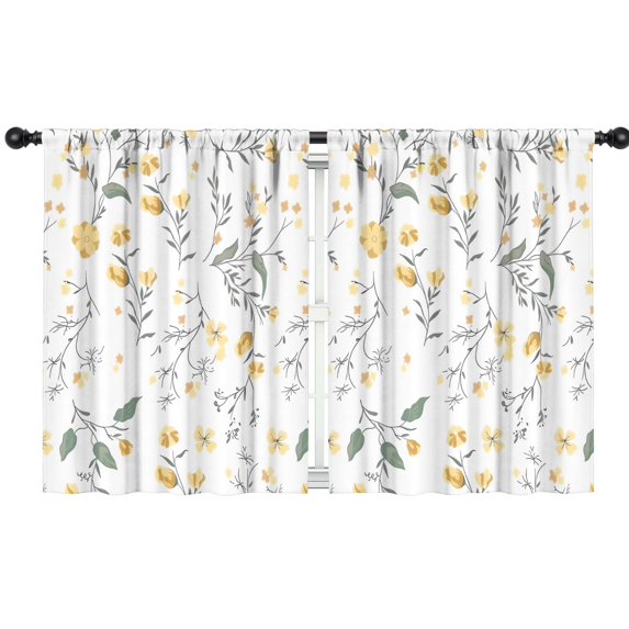 Blackout Kids Curtains,Pioneer Flower Floral Print Pattern Childrens Insulated Curtains Set Of 2,Bedroom Essentials,Toddler Room Decor 42"x54"