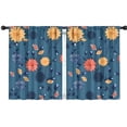 thumbnail image 1 of Blackout Kids Curtains,Pioneer Flower Floral Print Pattern Childrens Insulated Curtains Set Of 2,Bedroom Essentials,Toddler Room Decor 42"x54", 1 of 5