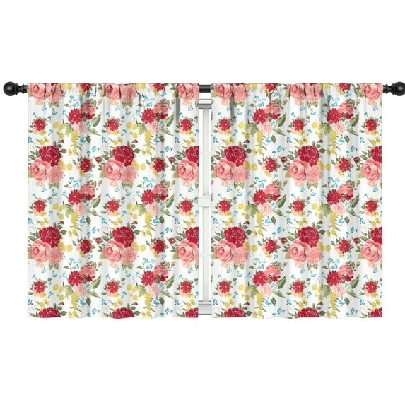 Blackout Kids Curtains,Pioneer Flower Floral Print Pattern Childrens Insulated Curtains Set Of 2,Bedroom Essentials,Toddler Room Decor 42"x54"