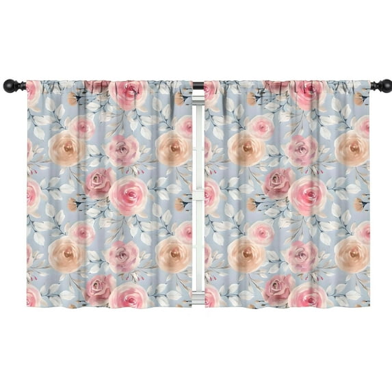 Blackout Kids Curtains,Pioneer Flower Floral Print Pattern Childrens Insulated Curtains Set Of 2,Bedroom Essentials,Toddler Room Decor 42"x54"