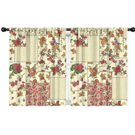 Blackout Kids Curtains,Pioneer Flower Floral Print Pattern Childrens Insulated Curtains Set Of 2,Bedroom Essentials,Toddler Room Decor 42"x54"