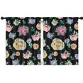 thumbnail image 1 of Blackout Kids Curtains,Pioneer Flower Floral Print Pattern Childrens Insulated Curtains Set Of 2,Bedroom Essentials,Toddler Room Decor 42"x54", 1 of 5