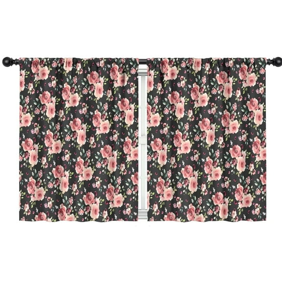 Blackout Kids Curtains,Pioneer Flower Floral Print Pattern Childrens Insulated Curtains Set Of 2,Bedroom Essentials,Toddler Room Decor 42"x54"