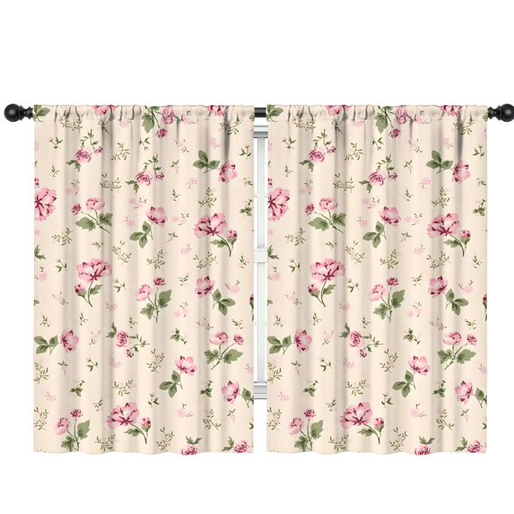 Blackout Kids Curtains,Pioneer Flower Floral Print Pattern Childrens Insulated Curtains Set Of 2,Bedroom Essentials,Toddler Room Decor 42"x63"