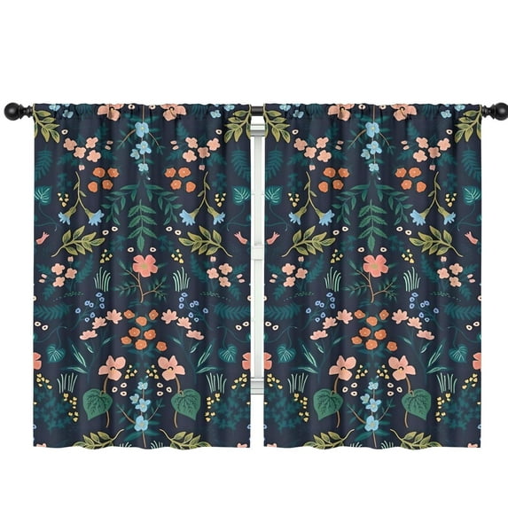 Blackout Kids Curtains,Pioneer Flower Floral Print Pattern Childrens Insulated Curtains Set Of 2,Bedroom Essentials,Toddler Room Decor 42"x63"