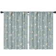 thumbnail image 1 of Blackout Kids Curtains,Pioneer Flower Floral Print Pattern Childrens Insulated Curtains Set Of 2,Bedroom Essentials,Toddler Room Decor 42"x63", 1 of 5