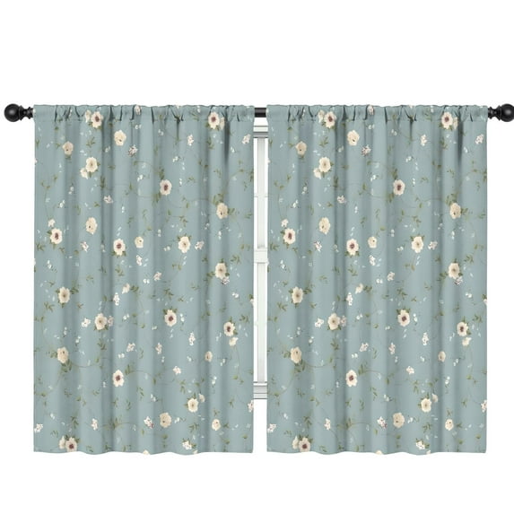 Blackout Kids Curtains,Pioneer Flower Floral Print Pattern Childrens Insulated Curtains Set Of 2,Bedroom Essentials,Toddler Room Decor 42"x63"