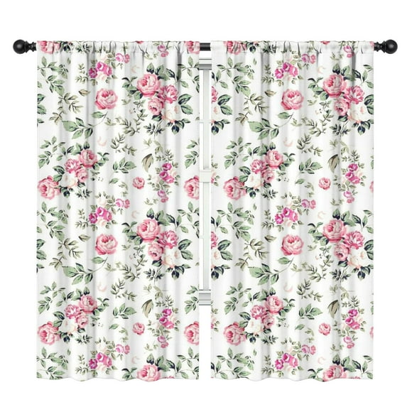 Blackout Kids Curtains,Pioneer Flower Floral Print Pattern Childrens Insulated Curtains Set Of 2,Bedroom Essentials,Toddler Room Decor 42"x84"