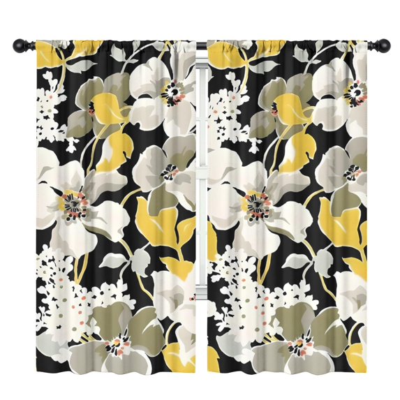 Blackout Kids Curtains,Pioneer Flower Floral Print Pattern Childrens Insulated Curtains Set Of 2,Bedroom Essentials,Toddler Room Decor 42"x84"