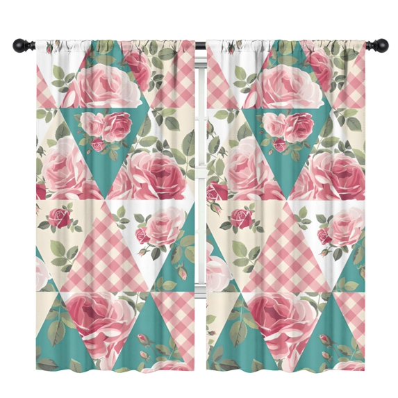 Blackout Kids Curtains,Pioneer Flower Floral Print Pattern Childrens Insulated Curtains Set Of 2,Bedroom Essentials,Toddler Room Decor 42"x84"