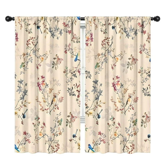 Blackout Kids Curtains,Pioneer Flower Floral Print Pattern Childrens Insulated Curtains Set Of 2,Bedroom Essentials,Toddler Room Decor 42"x84"