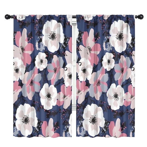 Blackout Kids Curtains,Pioneer Flower Floral Print Pattern Childrens Insulated Curtains Set Of 2,Bedroom Essentials,Toddler Room Decor 42"x84"
