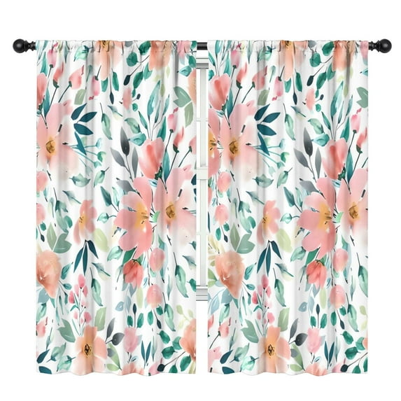 Blackout Kids Curtains,Pioneer Flower Floral Print Pattern Childrens Insulated Curtains Set Of 2,Bedroom Essentials,Toddler Room Decor 42"x84"