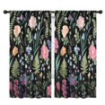 thumbnail image 1 of Blackout Kids Curtains,Pioneer Flower Floral Print Pattern Childrens Insulated Curtains Set Of 2,Bedroom Essentials,Toddler Room Decor 42"x84", 1 of 5