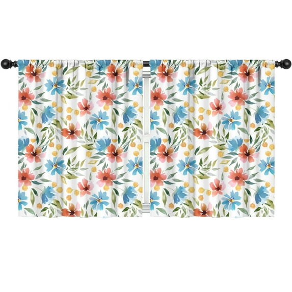 Blackout Kids Curtains,Pioneer Flower Floral Print Pattern Childrens Insulated Curtains Set Of 2,Bedroom Essentials,Toddler Room Decor 52"x63"