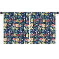 thumbnail image 1 of Blackout Kids Curtains,Pioneer Flower Floral Print Pattern Childrens Insulated Curtains Set Of 2,Bedroom Essentials,Toddler Room Decor 52"x63", 1 of 5